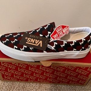 NIB vans for j. Crew 8.5 M 10 W classic slip on in graphic print rare